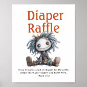 Poster Baby shower Haunted Village Déchets Raffle (Devant)