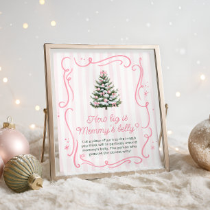 Poster Baby Shower Hiver Rose Quelle est la taille du ven