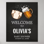 Poster Baby shower Huggies et Chuggies Bienvenue (Devant)