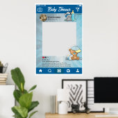 Poster Baby shower Instagram personnalisé Selfie Frame (Bureau à domicile)