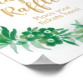 Poster Baby shower Jardin vert Déchets Raffle Signe (Coin)