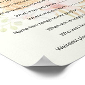 Poster ✨ Baby shower jeu de questions sur les brise-glace (Coin)