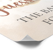 Poster Baby shower JEU GUESS LE BÉBÉ NOURRITURE Ours Ball (Coin)