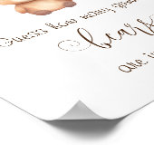 Poster Baby shower jeu ours devinez combien d'ours gummy (Coin)