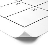 Poster Baby shower jumeau rose bleu moderne typographie (Coin)