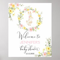 baby shower lapin fleur sauvage accueil