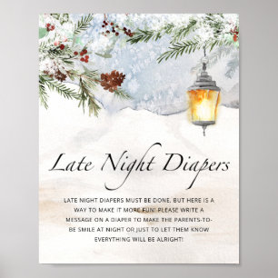 Poster Baby shower Late nuit couches jeu