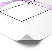 Poster Baby shower Lavender Bow - Devis Date d'échéance C (Coin)