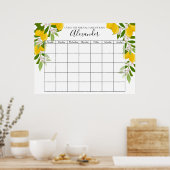 Poster Baby shower Lemons Blossom Devinez La Date D'Échéa (Cuisine)