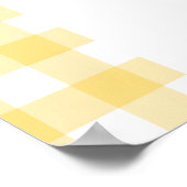 Poster Baby Shower lemons gingham bow welcome (Coin)