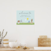 Poster BABY SHOWER LOONEY TUNES™ Bienvenue (Cuisine)