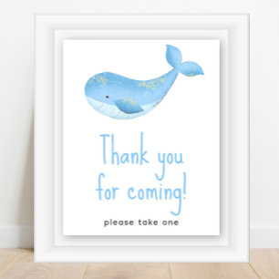 Poster Baby-shower marin - Merci d'être venu