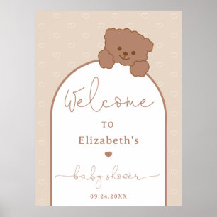 Poster Baby shower minimaliste moderne d'attente rapide N