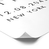 Poster Baby shower moderne Blue Hydrangea Fleurs Accueil (Coin)