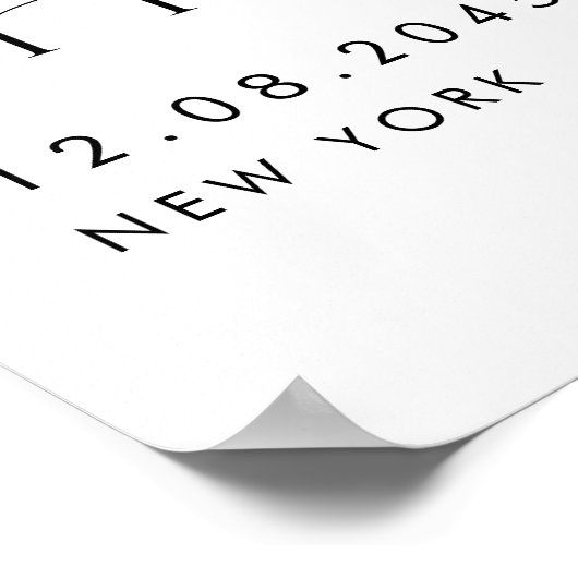 Poster Baby shower moderne Blue Hydrangea Fleurs Accueil (Coin)