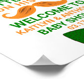 Poster Baby shower moderne de la Saint Patrick de Leprech (Coin)