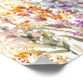 Poster Baby shower moderne et fleur sauvage Accueil (Coin)