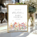 Poster Baby shower moderne et fleur sauvage Accueil<br><div class="desc">Poster d'accueil moderne, baby shower fleur sauvage. Bienvenue dans votre baby shower moderne et enchanteur à thème fleur sauvage avec notre affiche personnalisable. En quelques clics, personnalisez-le avec vos propres détails et préférences. Choisissez parmi une variété de polices, de couleurs, de tailles et de positions pour le rendre unique à...</div>