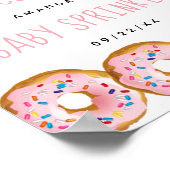 Poster Baby shower moderne Filles de Donut Accueil (Coin)