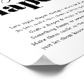 Poster Baby shower moderne "Late Night Diaper" (Coin)