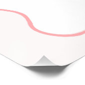 Poster Baby shower moderne rose fille Bow accueil (Coin)