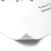 Poster Baby shower moderne verdoyant et doré de la couche (Coin)