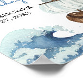 Poster Baby shower nautique (Coin)