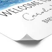 Poster Baby shower nautique Bienvenue (Coin)