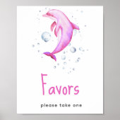 Poster Baby shower nautique - faveurs, s'il vous plaît pr (Devant)