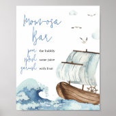 Poster Baby shower nautique Maman Osa Bar (Devant)