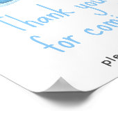 Poster Baby shower nautique - Merci à venir (Coin)