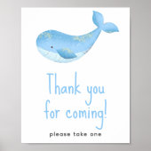 Poster Baby shower nautique - Merci à venir (Devant)