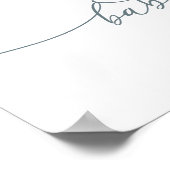 Poster Baby shower nautique moderne Bienvenue (Coin)