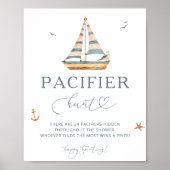 Poster Baby shower nautique Pacifique chasse jeu (Devant)