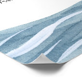 Poster Baby shower nautique rose (Coin)