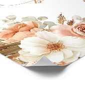 Poster Baby shower neutre en laiton Boho Pampas (Coin)