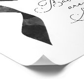 Poster Baby shower noir Bow Les bébés sont doux signe (Coin)