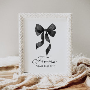 Poster Baby shower noir - Symbole des Faveurs