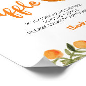 Poster Baby shower Orange Tropical Pedestal (Coin)