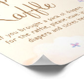 Poster Baby shower Ours Boho Genre Moissonneuse Neutre Ra (Coin)