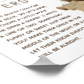 Poster Baby shower Ours Boho 'Late Night Diaper' (Coin)