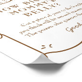 Poster Baby Shower Pancarte Ventre Café (Coin)