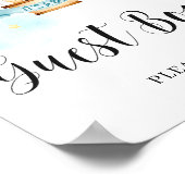 Poster Baby shower panneau de réservation d'invité montgo (Coin)