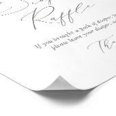 Poster Baby shower papillon floral violet Déchets de couc (Coin)