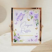 Poster Baby shower Papillon violet Déchets