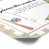 Poster Baby shower pêcheur - Devinez le désordre doux (Coin)