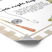 Poster Baby shower pêcheur - Late night couches jeu (Coin)