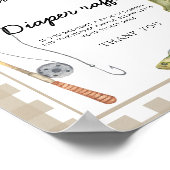 Poster Baby shower pêcheur - tombola de couche (Coin)