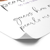 Poster baby shower perle Devinez combien de perles (Coin)