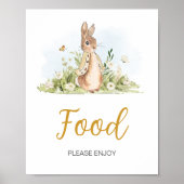 Poster Baby shower Peter Rabbit (Devant)